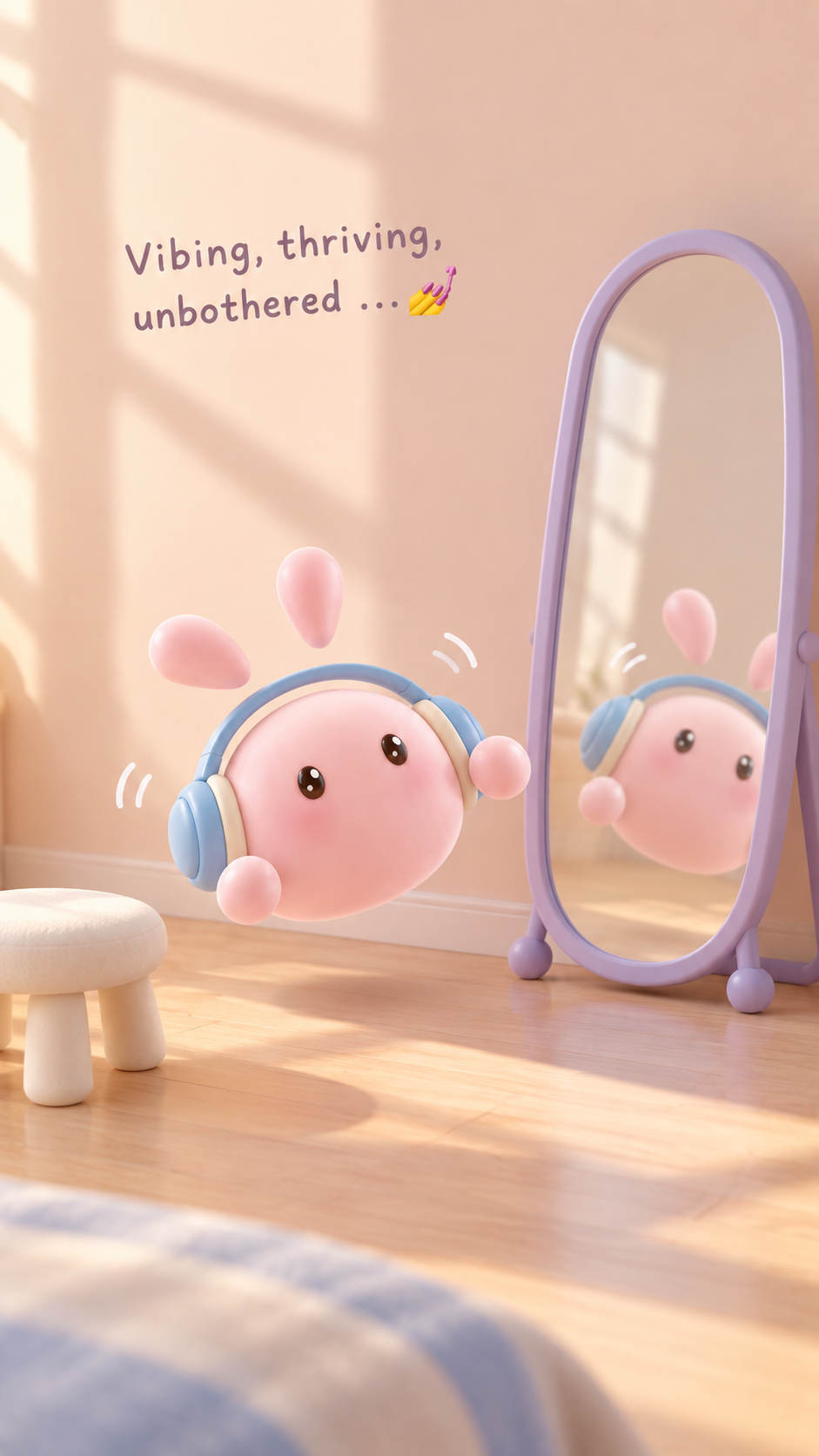 图042_V33-G02_柔和3D卡通-镜前听歌